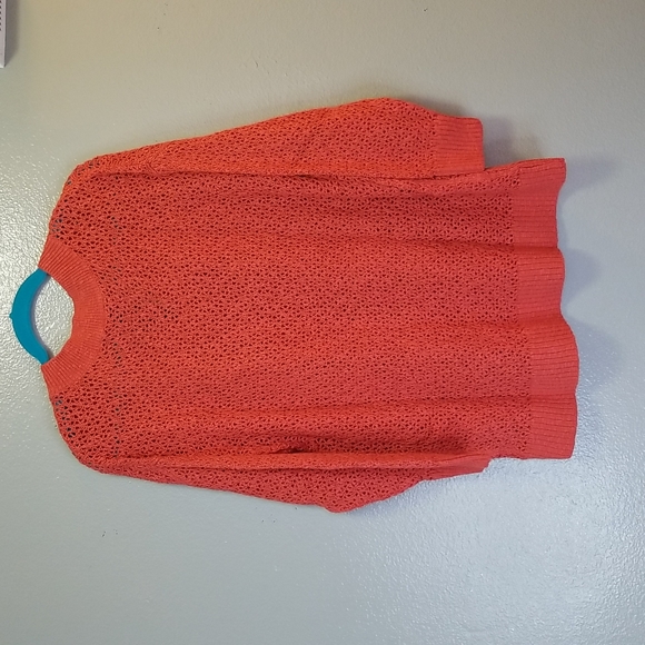 Nwt torrid brick red open stitch vneck pull over sweater size 1x 14-16 - Picture 5 of 5